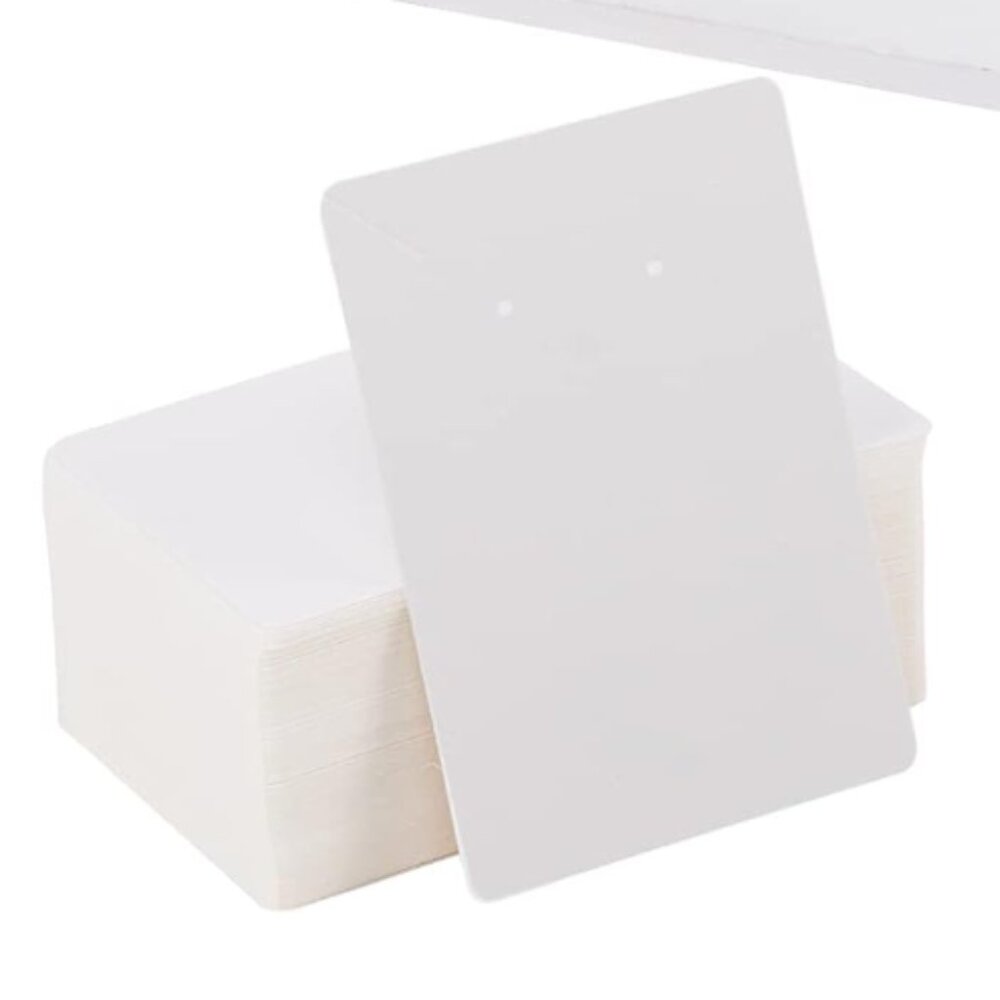 200 Piece Earring Cards-Blank White Jewelry Display Cards-Necklace Cards-New!